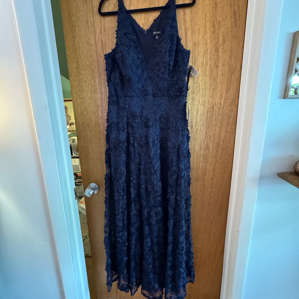 Xscape Floral 3D Lace Gown - Plus Size